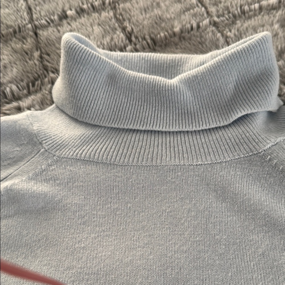 Light Blue Turtleneck Sweater - Picture 2 of 4